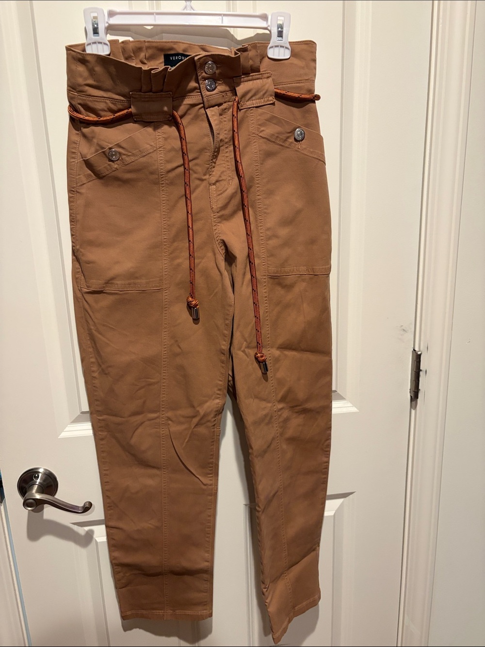 Tan Utility Pants with belt